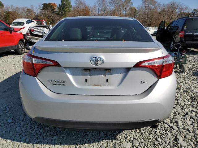 5YFBURHE6EP129620 - 2014 TOYOTA COROLLA L SILVER photo 6