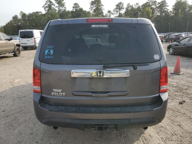 5FNYF3H21EB007900 - 2014 HONDA PILOT LX GRAY photo 6