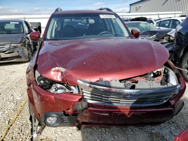 JF2SH64619H781792 - 2009 SUBARU FORESTER 2.5X LIMITED MAROON photo 5