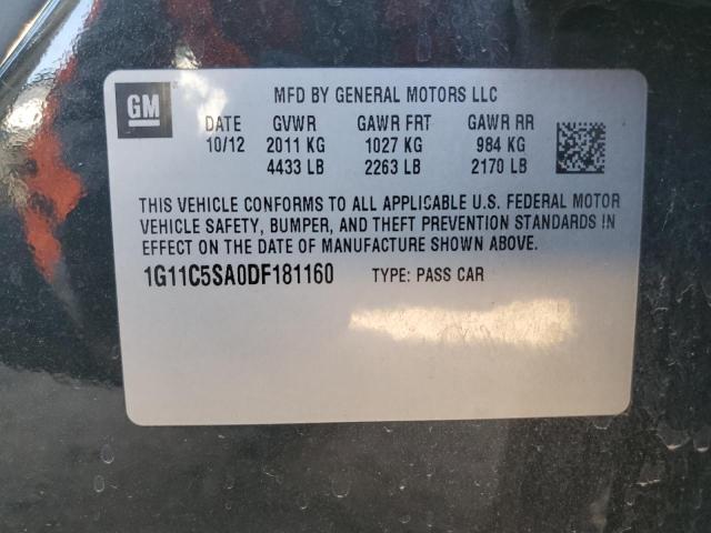 1G11C5SA0DF181160 - 2013 CHEVROLET MALIBU 1LT BLACK photo 12