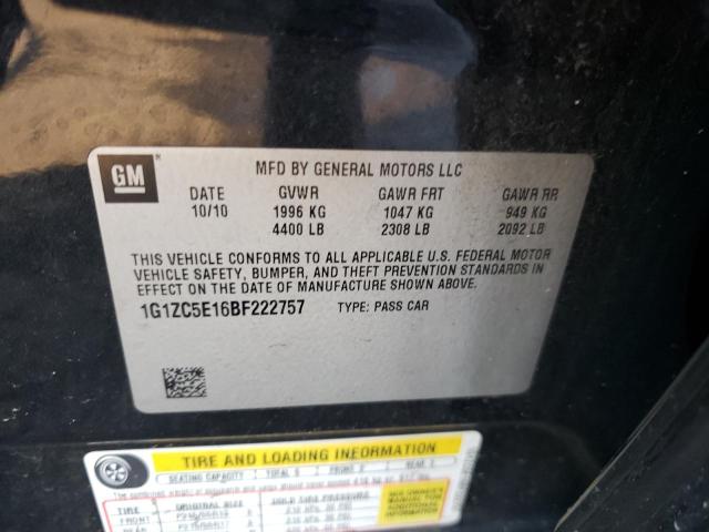 1G1ZC5E16BF222757 - 2011 CHEVROLET MALIBU 1LT 蓝色 照片 12