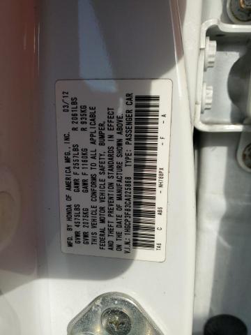 1HGCP3F83CA025868 - 2012 HONDA ACCORD EXL WHITE photo 13