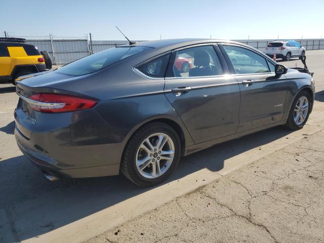 3FA6P0LU4JR218812 - 2018 FORD FUSION SE HYBRID GRAY photo 3