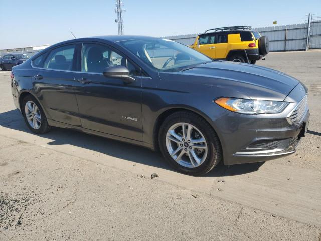 3FA6P0LU4JR218812 - 2018 FORD FUSION SE HYBRID GRAY photo 4