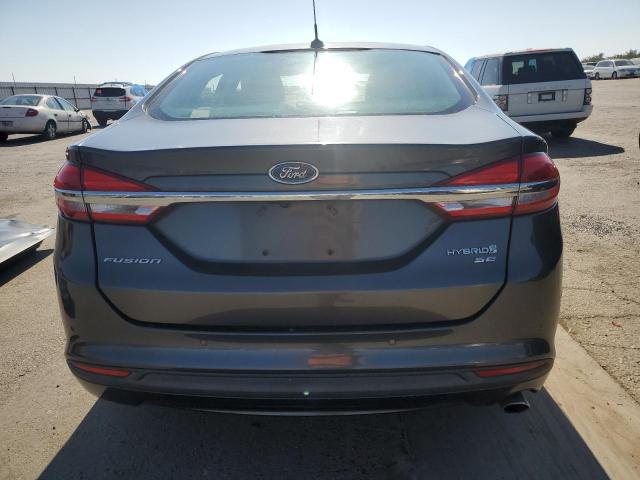 3FA6P0LU4JR218812 - 2018 FORD FUSION SE HYBRID GRAY photo 6