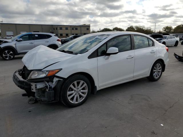 19XFB2F90CE055744 - 2012 HONDA CIVIC EXL WHITE photo 1