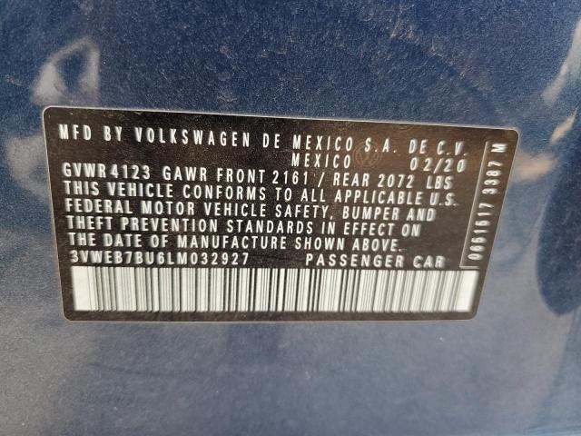 3VWEB7BU6LM032927 - 2020 VOLKSWAGEN JETTA SEL BLUE photo 12