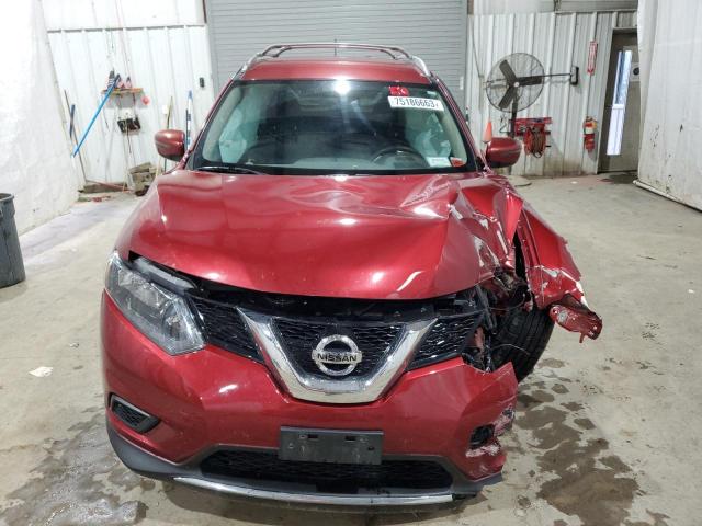 KNMAT2MV4GP634815 - 2016 NISSAN ROGUE S RED photo 5