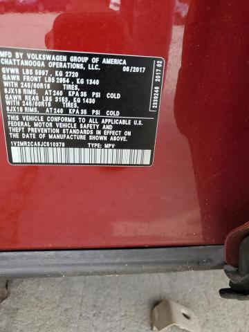 1V2MR2CA5JC510379 - 2018 VOLKSWAGEN ATLAS SEL CRIMSON photo 12