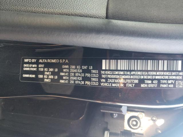 ZASFAKNNXJ7B77386 - 2018 ALFA ROMEO STELVIO TI SPORT BLACK photo 13