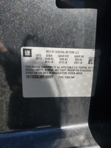 1G11C5SL3EF128567 - 2014 CHEVROLET MALIBU 1LT 灰色 照片 12