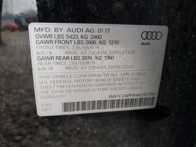 WA1C2AFP4HA096796 - 2017 AUDI Q5 PREMIUM BLACK photo 12