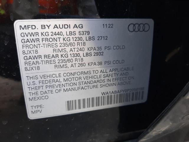 WA1ABAFY0P2056188 - 2023 AUDI Q5 PREMIUM 40 BLACK photo 13