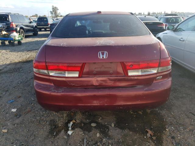 1HGCM66554A086219 - 2004 HONDA ACCORD EX RED photo 6