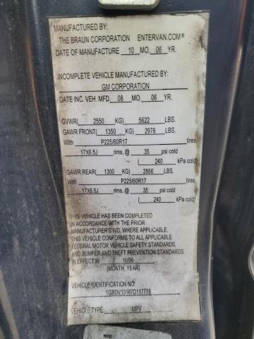 1GBDV13167D117778 - 2007 CHEVROLET UPLANDER INCOMPLETE 蓝色 照片 13