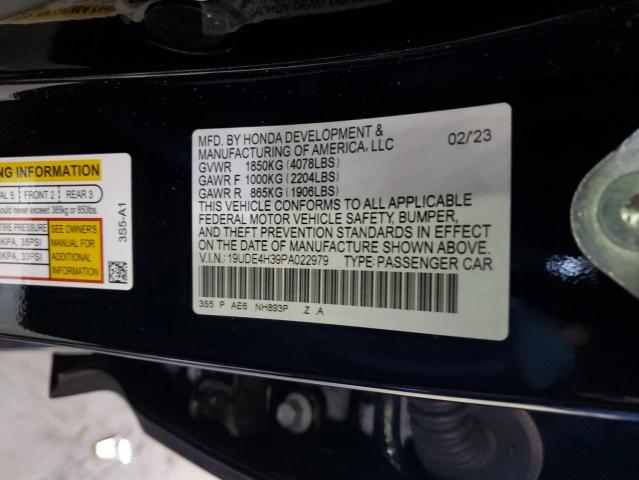 19UDE4H39PA022979 - 2023 ACURA INTEGRA A-SPEC BLACK photo 12