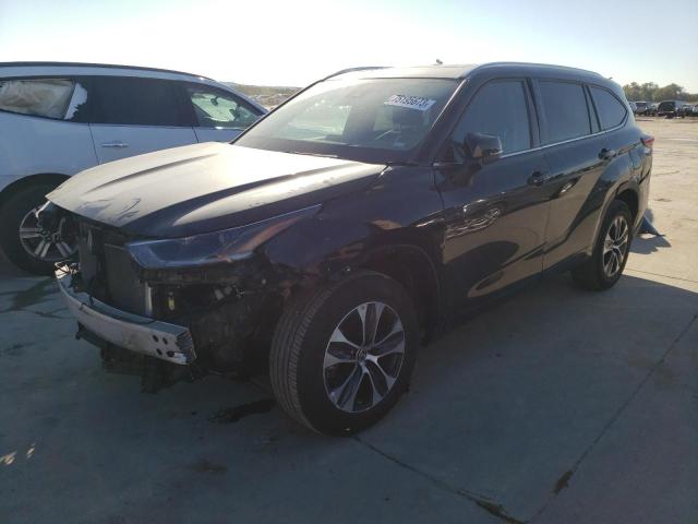 5TDGZRAH8MS531964 - 2021 TOYOTA HIGHLANDER XLE BLACK photo 1