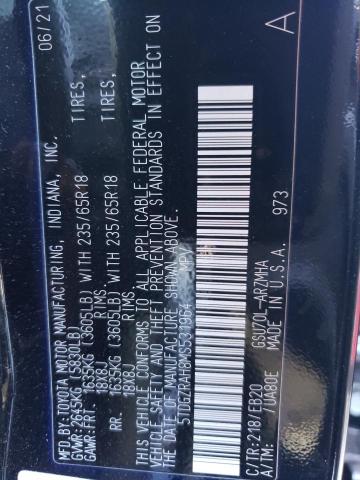 5TDGZRAH8MS531964 - 2021 TOYOTA HIGHLANDER XLE BLACK photo 14