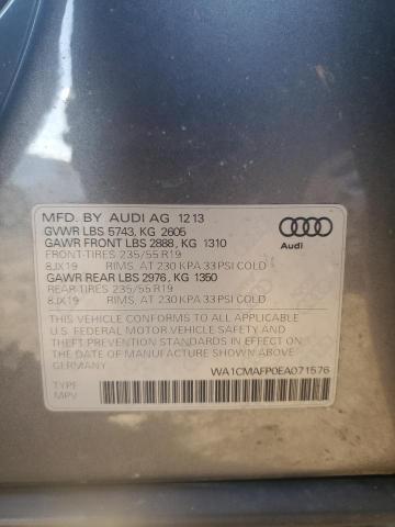 WA1CMAFP0EA071576 - 2014 AUDI Q5 TDI PREMIUM PLUS GRAY photo 13