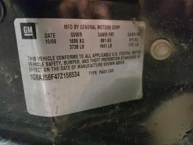 1G8AJ58F47Z156534 - 2007 SATURN ION LEVEL 2 黑色 照片 12