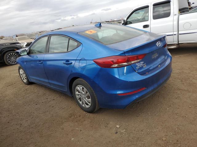 5NPD74LF7HH195386 - 2017 HYUNDAI ELANTRA SE BLUE photo 2