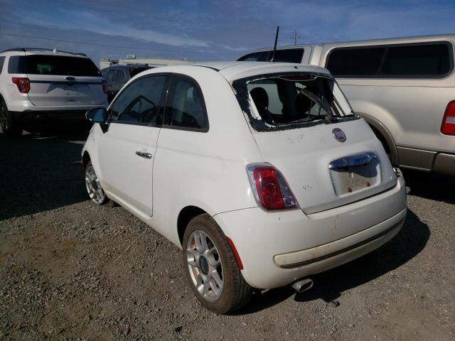 3C3CFFAR9FT504185 - 2015 FIAT 500 POP WHITE photo 2