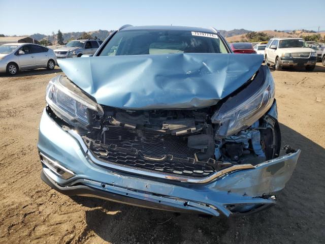 2HKRM3H77FH556378 - 2015 HONDA CR-V EXL BLUE photo 5