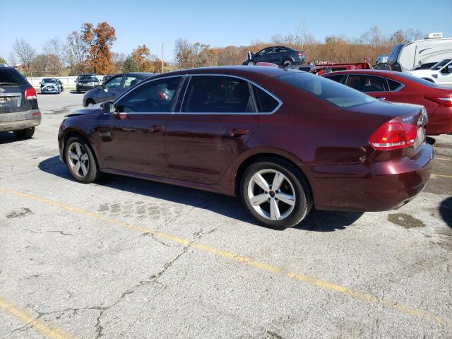 1VWBN7A39DC057438 - 2013 VOLKSWAGEN PASSAT SE BURGUNDY photo 2