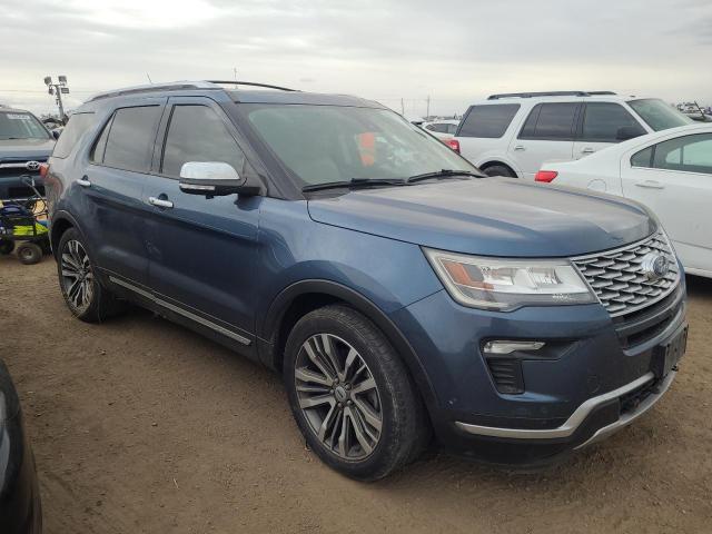 1FM5K8HT0JGC71237 - 2018 FORD EXPLORER PLATINUM BLUE photo 4