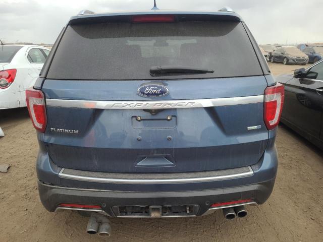 1FM5K8HT0JGC71237 - 2018 FORD EXPLORER PLATINUM BLUE photo 6