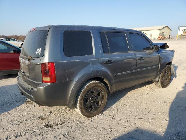 5FNYF3H28AB022498 - 2010 HONDA PILOT LX GRAY photo 3