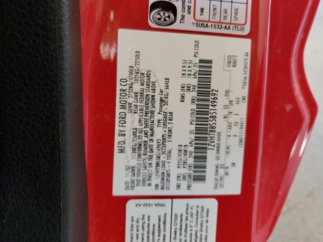 1ZVHT88S585149692 - 2008 FORD MUSTANG SHELBY GT500 RED photo 13