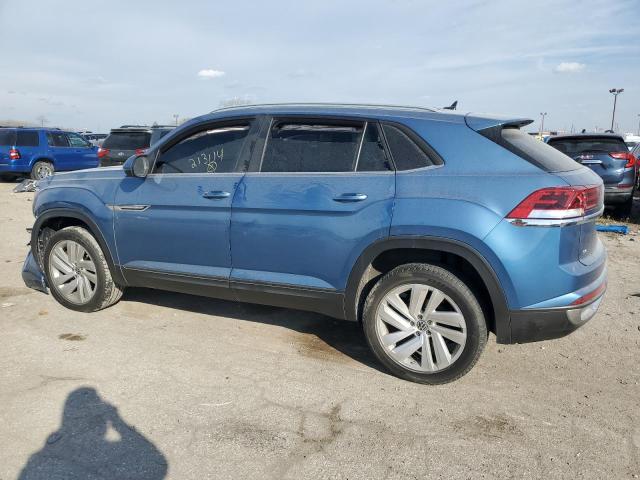 1V21C2CA8LC213114 - 2020 VOLKSWAGEN ATLAS CROS SE BLUE photo 2