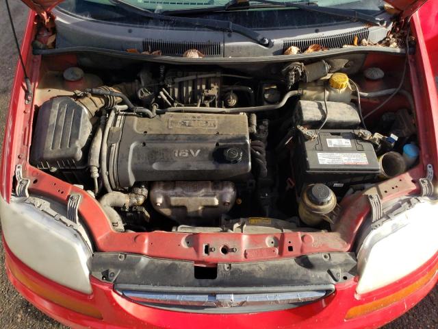 KL1TD62685B442338 - 2005 CHEVROLET AVEO BASE RED photo 11