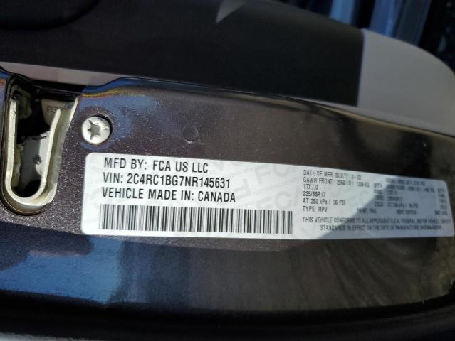 2C4RC1BG7NR145631 - 2022 CHRYSLER PACIFICA TOURING L ნაცრისფერი ფოტო 14