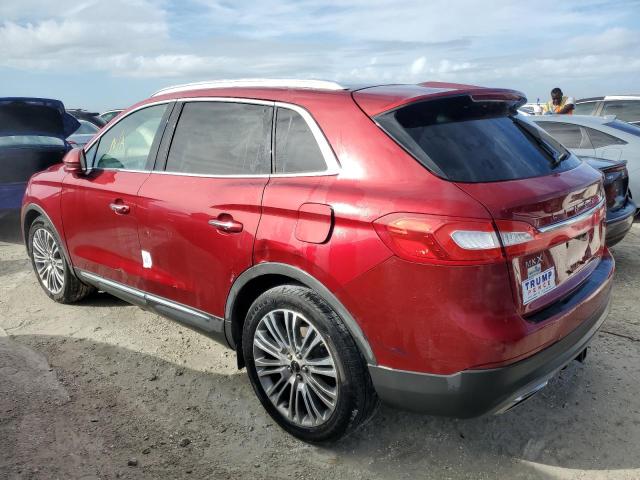 2LMTJ6LR9GBL43440 - 2016 LINCOLN MKX RESERVE RED photo 2