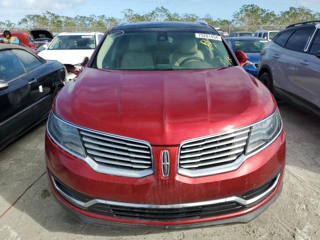 2LMTJ6LR9GBL43440 - 2016 LINCOLN MKX RESERVE RED photo 5