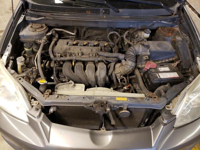 2T1KR32E25C461657 - 2005 TOYOTA COROLLA MA XR GRAY photo 11