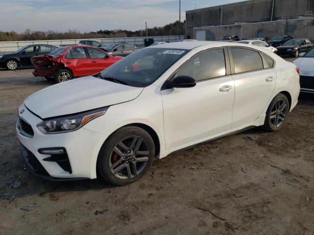 3KPF34AD3ME319335 - 2021 KIA FORTE GT LINE WHITE photo 1