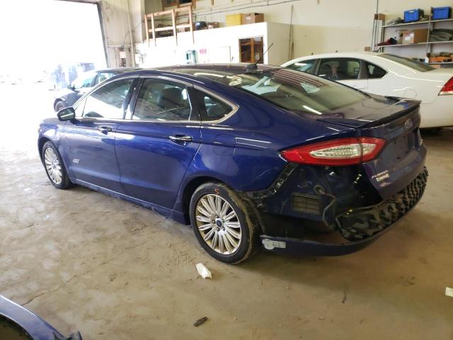 3FA6P0SU7DR274071 - 2013 FORD FUSION TITANIUM PHEV BLUE photo 2