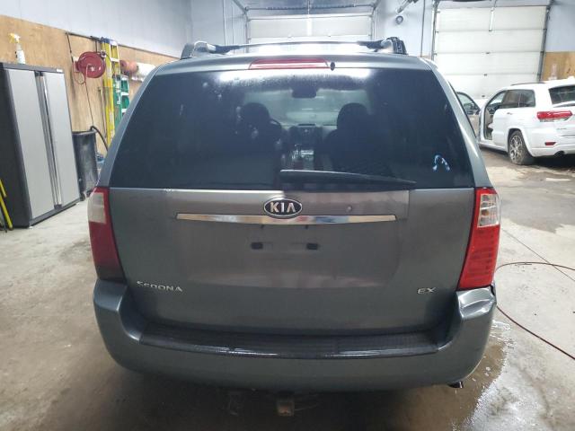 KNDMB233X76172847 - 2007 KIA SEDONA EX BLUE photo 6