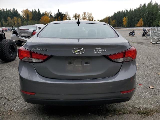 5NPDH4AE6EH497495 - 2014 HYUNDAI ELANTRA SE GRAY photo 6