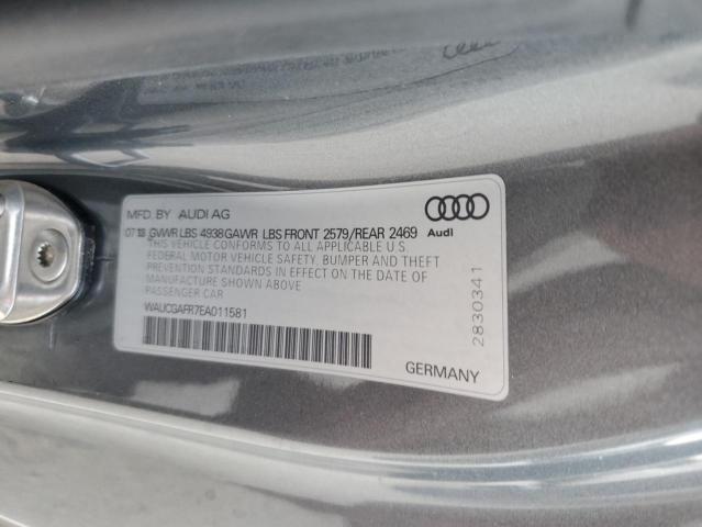 WAUCGAFR7EA011581 - 2014 AUDI S5 PREMIUM PLUS ნაცრისფერი ფოტო 13