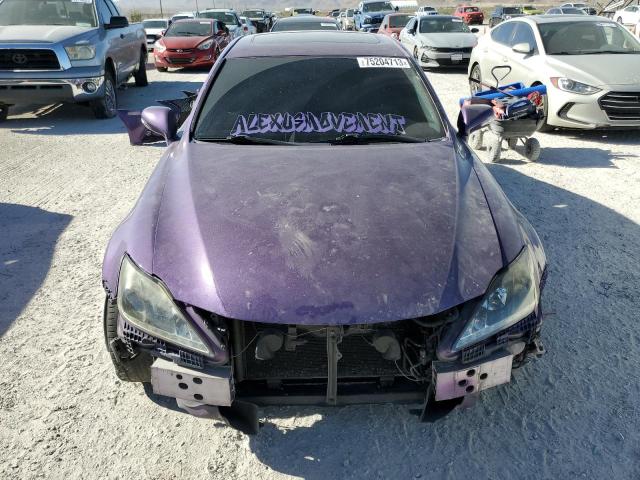 JTHBE262765010386 - 2006 LEXUS IS 350 PURPLE photo 5