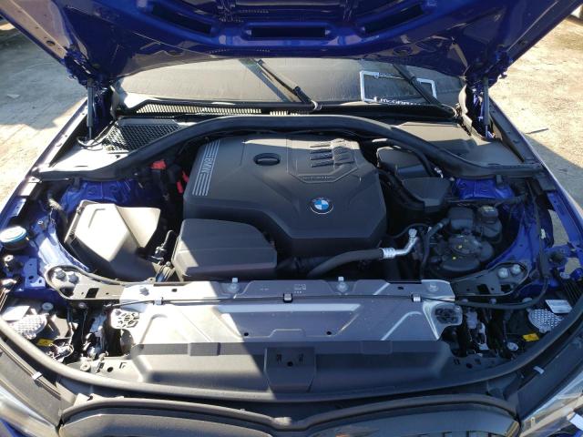 3MW5R7J05M8B93936 - 2021 BMW 330XI BLUE photo 11