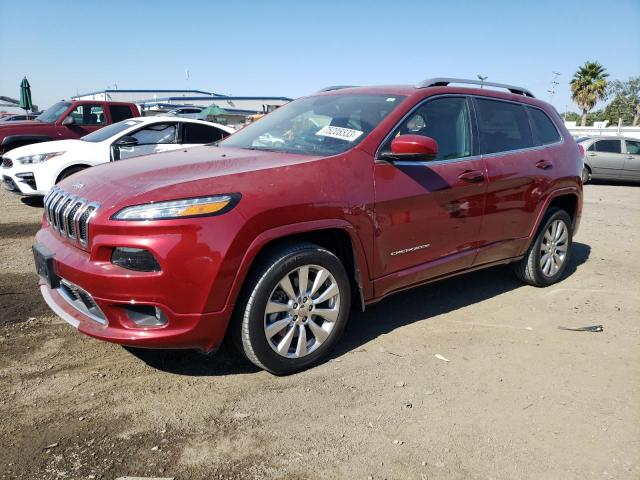 1C4PJLJS1HW593390 - 2017 JEEP CHEROKEE OVERLAND RED photo 1