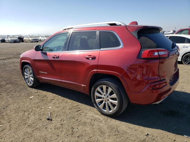 1C4PJLJS1HW593390 - 2017 JEEP CHEROKEE OVERLAND RED photo 2