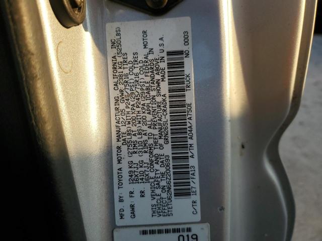 5TETU62N66Z200693 - 2006 TOYOTA TACOMA PRERUNNER ACCESS CAB SILVER photo 13