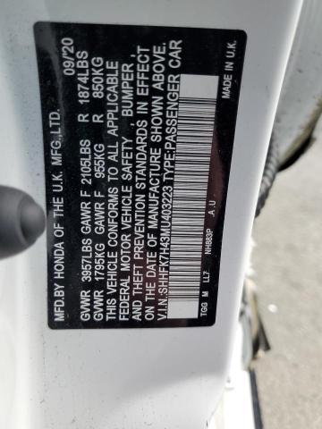 SHHFK7H43MU403223 - 2021 HONDA CIVIC SPORT 白色 照片 12