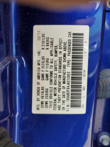 19UUB2F64JA010952 - 2018 ACURA TLX TECH+A Синий фото 12